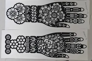 Kesar mehadi sticker tattoo