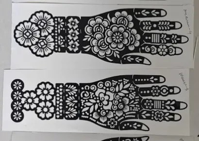 Kesar mehadi sticker tattoo